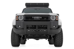 Toyota Land Cruiser Hidden Winch Mount - Front - Rough Country - SAE Fog - White - '24-'25